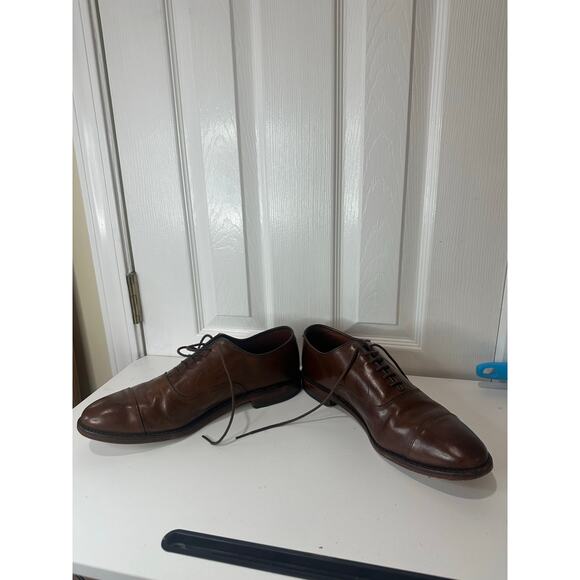 Allen Edmonds Park Avenue Cap Toe Oxfords Sz 11D Brown Leather Dress Shoes - Picture 5 of 9